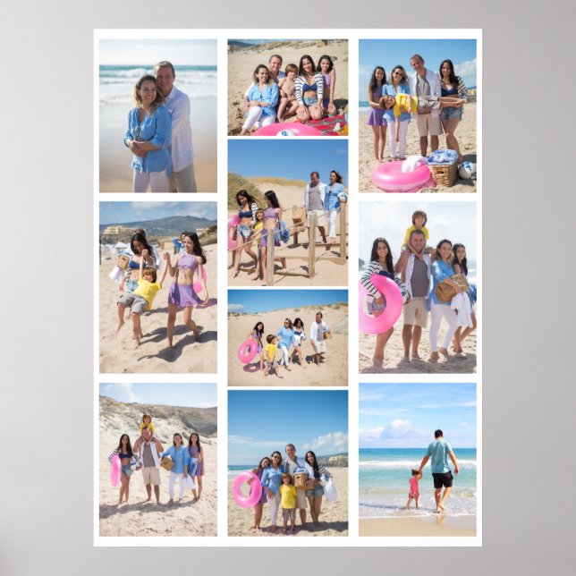 10 Photo Collage Personalized Poster (Front)