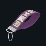 10 Photo Collage Personalized (purple) Wrist Keychain<br><div class="desc">10 Photo Collage Personalized wrist keychain from Ricaso .. many colors available</div>