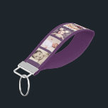 10 Photo Collage Personalized (purple) Wrist Keychain<br><div class="desc">10 Photo Collage Personalized wrist keychain from Ricaso .. many colors available</div>