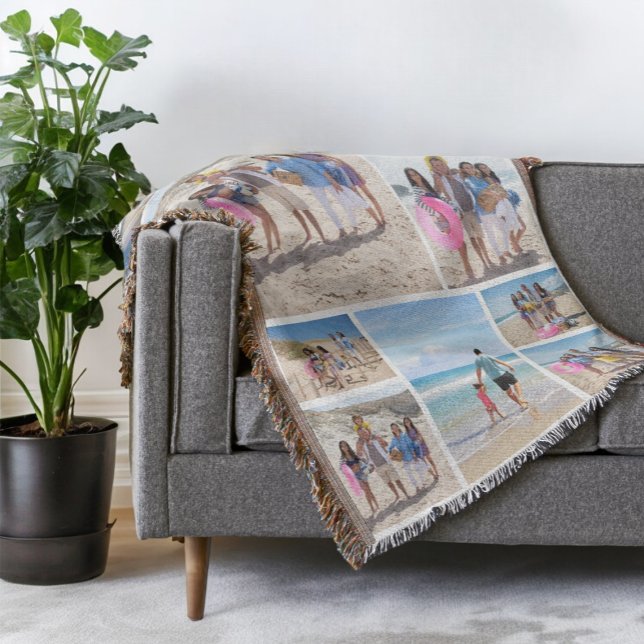 10 Photo Collage Personalized Throw Blanket (10 Photo Collage Personalized Throw Blanket from Ricaso. Make your own, add your own photographs)