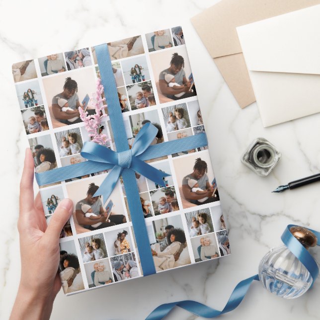10 Photo Collage Personalized Wrapping Paper (Gifting)