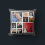 10 Photo Collage Pillow | Instagram Photo<br><div class="desc">Photos courtesy of Leeds Wedding Photographer, John Hope. Visit him at http://www.johnhopephotography.com Create an awesome photo gift for a friend or yourself. 10 square photo collage with white frames and custom color pillow. Click "Customize It" and use the swatches on the right to change the background color. The eyedropper tool...</div>