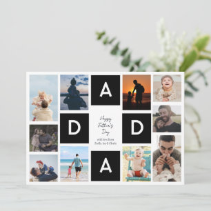 10 photo father's day greeting card
