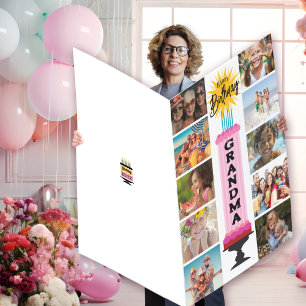 10 Photo Grandma Birthday Biggest Cake Card
