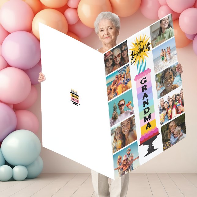 10 Photo Grandma Birthday Biggest Cake Card (Creator Uploaded)