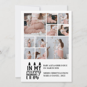 10 Photo In My Merry Pregnant Era Christmas Holiday Card
