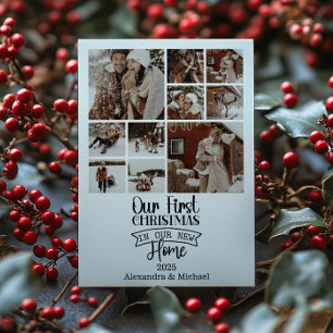 10 Photo Minimalist Christmas First Home Holiday Card
