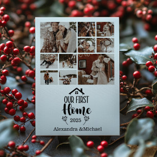 10 Photo Minimialist Christmas Our First Home Holiday Card