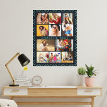 10 Photo Modern Geometric Stylish Name Canvas Print<br><div class="desc">10 Photo Modern Geometric Stylish Name Canvas Print features ten of your favorite pictures for an easy and quick DIY add your own photo collage. Personalize with your name and surrounded with a geometric pattern. Makes a perfect gift for Christmas, birthdays, Mother's Day, Father's Day. sisters, best friends and more....</div>