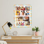 10 Photo Modern Trendy Floral Stylish Name Canvas Print<br><div class="desc">10 Photo Modern Trendy Floral Stylish Name Canvas Art features ten of your favorite pictures for an easy and quick DIY add your own photo collage. Personalize with your name and surrounded with a colorful floral pattern. Makes a perfect gift for Christmas, birthdays, Mother's Day, sisters, best friends and more....</div>