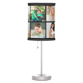 10-photo Personalized Photo Table Lamp (Black) (Right)