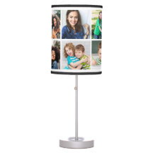 10-photo Personalized Photo Table Lamp (White)