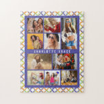 10 Photo Trendy Modern Colorful Geometric Name Jigsaw Puzzle<br><div class="desc">10 Photo Trendy Modern Colorful Geometric Name Jigsaw Puzzle features ten of your favorite pictures for an easy and quick DIY add your own photo collage. Personalize with your name and surrounded with a colorful geometric pattern. Makes a perfect gift for Christmas, birthdays, Mother's Day, Father's Day. sisters, best friends...</div>