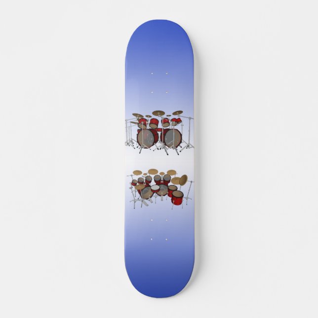 10 Piece Drum Kit: 3D Model: Custom Skateboard (Front)