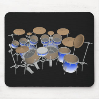 10 Piece Drum Kit: Blue Gradient: Drums Mousepad