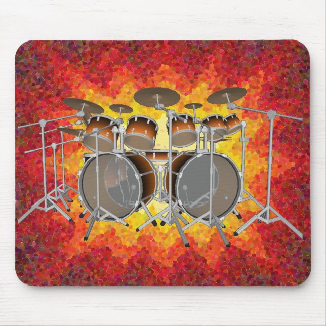 10 Piece Drum Kit & Graphics: Custom Mousepad (Front)