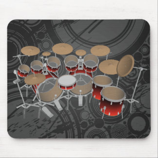 10 Piece Drum Kit: Red Gradient: Drums Mousepad