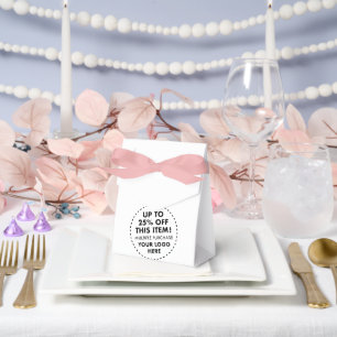 10 Pink Bow Favor Boxes 25% OFF Bulk Buy Discount