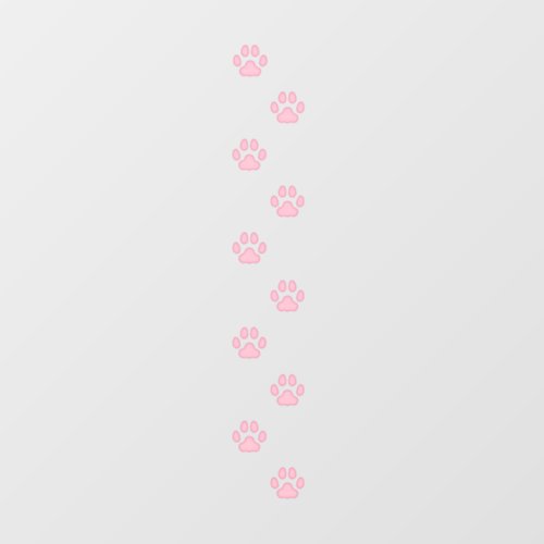 10 Pink Medium Cat Paw Prints Walking Tracks Floor Decals