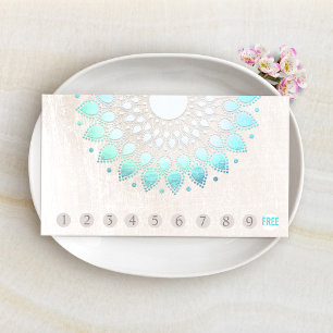 10 Punch Customer Loyalty Turquoise Lotus Card