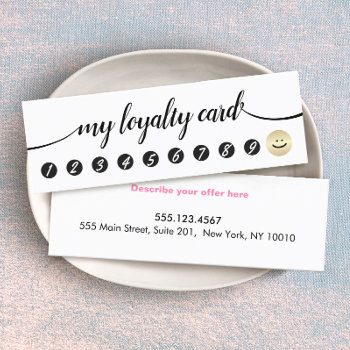 10  Punch Handwritten Calligraphy Loyalty by sm_business_cards at Zazzle