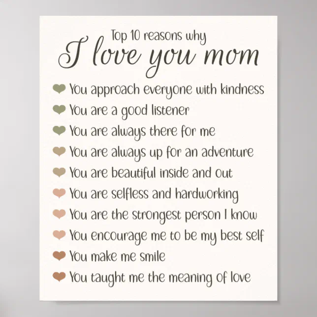 love you mom because reasons to love my mom