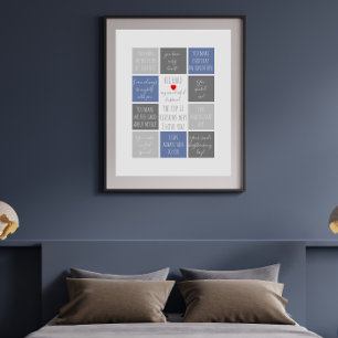 10 Reasons Why I Love You wedding anniversary gift Poster