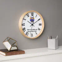 Wooden Frame 10” Diameter Wall Clock