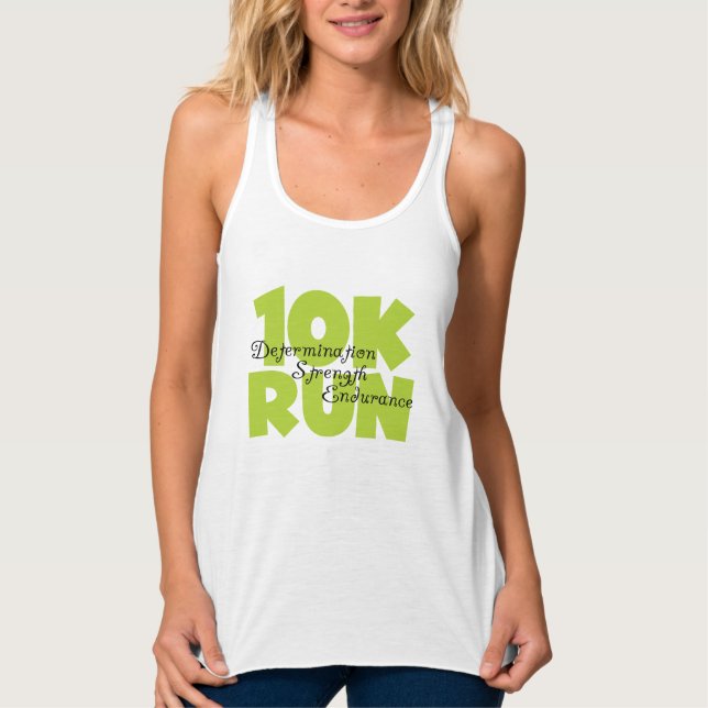 10 Run Spring Green Tank Top (Front)