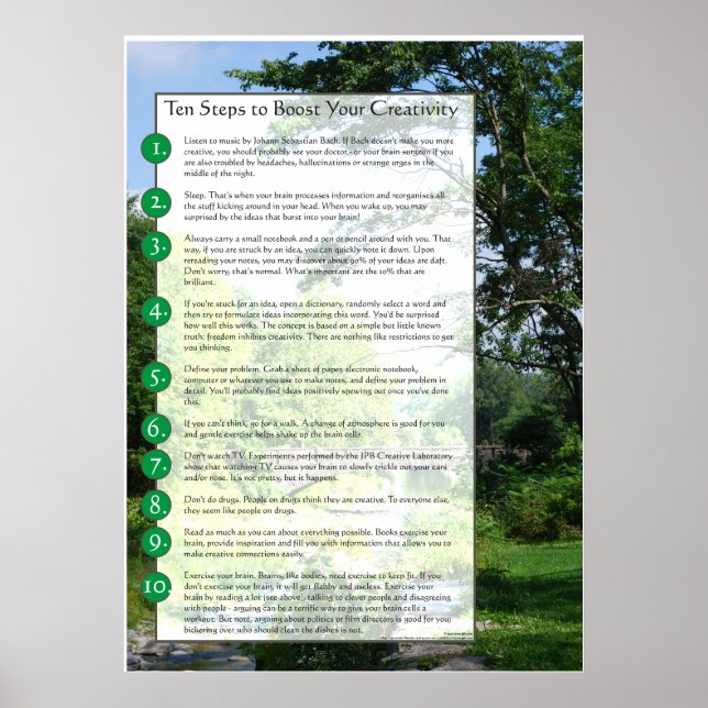 10 Steps to Boost Your Creativity Poster (Front)