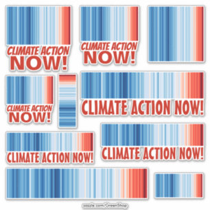10 Stickers Climate Action Now! Global Warming