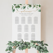 10 Table Eucalyptus Greenery Wedding Seating Chart at Zazzle