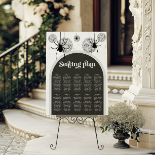 10 table Halloween Disco Spider Wedding Seating Foam Board