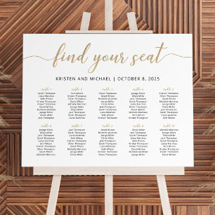 10 Tables Find Your Seat Seating Chart  Foam Board