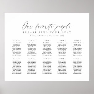 10 Tables Our Favorite People Seating Chart Plan