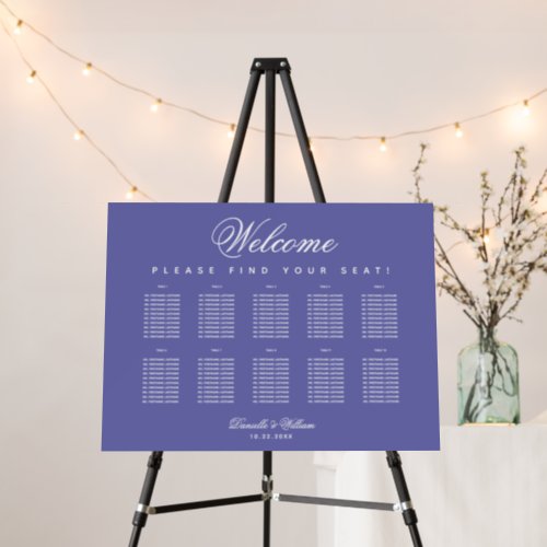  10 Tables Violet Wedding Purple Seating Chart  Foam Board