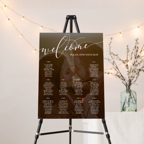 10 Tables White Script Welcome Photo Wedding Foam Board