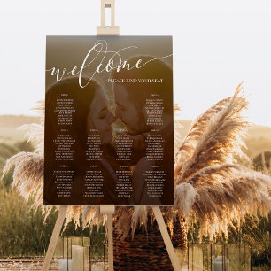10 Tables White Script Welcome Photo Wedding Foam Board