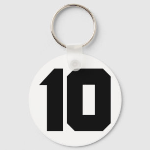10 ten number keychain
