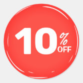 Discount Percent Off Stickers Price Marker Label Sticker 10% - Temu