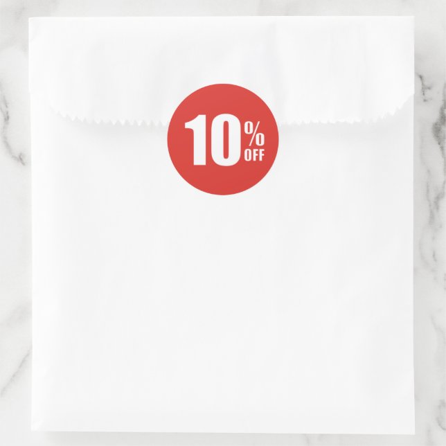 10% Ten Percent OFF Discount Sale Sticker | Zazzle