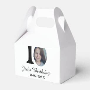 10 th birthday photo bold letter kids name date st favor boxes