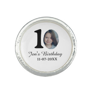 10 th birthday photo bold letter kids name date st ring