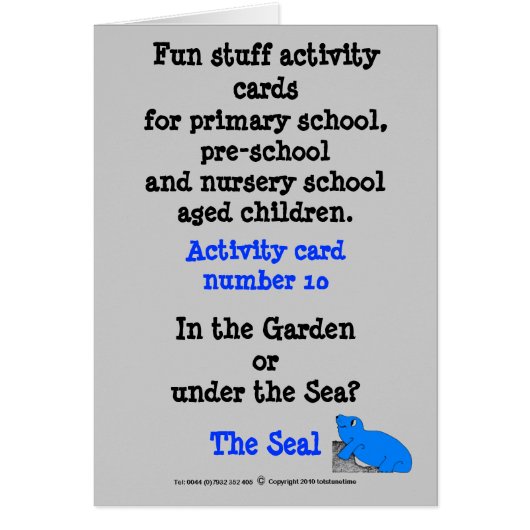 10 The Seal Cards (Front)