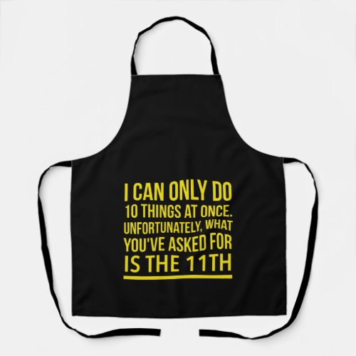 10 things at once funny apron