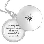 10 Things I Hate About You Quote Locket Necklace at Zazzle