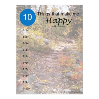 10 Things that make me Happy - Fall Card