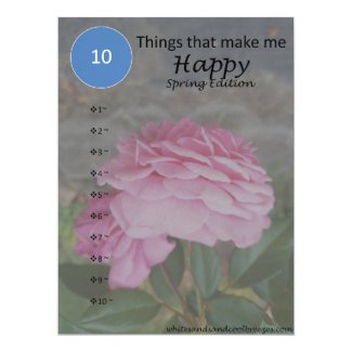 10 Things that make me Happy - Spring Card