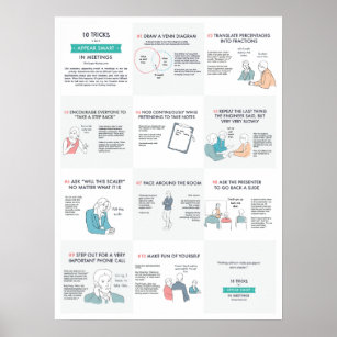 10 Tricks to Appear Smart in Meetings Poster