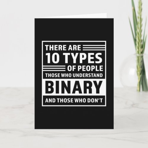 10 Types of People Binary Coding Gift Card